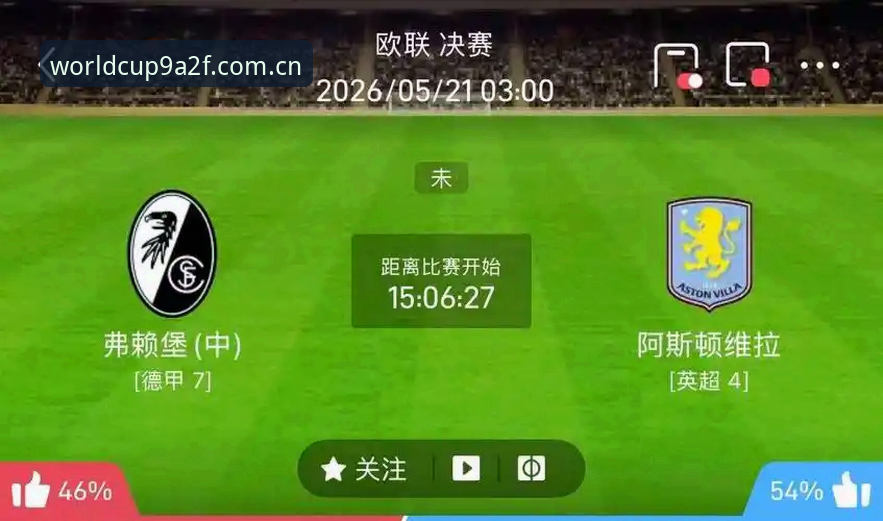 欧联杯决赛最新战报：维拉3-0大胜弗赖堡，30年冠军荒终告终结